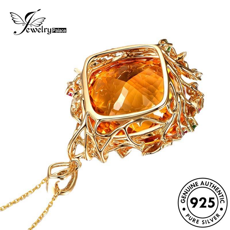 Jewelrypalace Fashion Asli Wanita Kalung Citrine Perak925 N1182