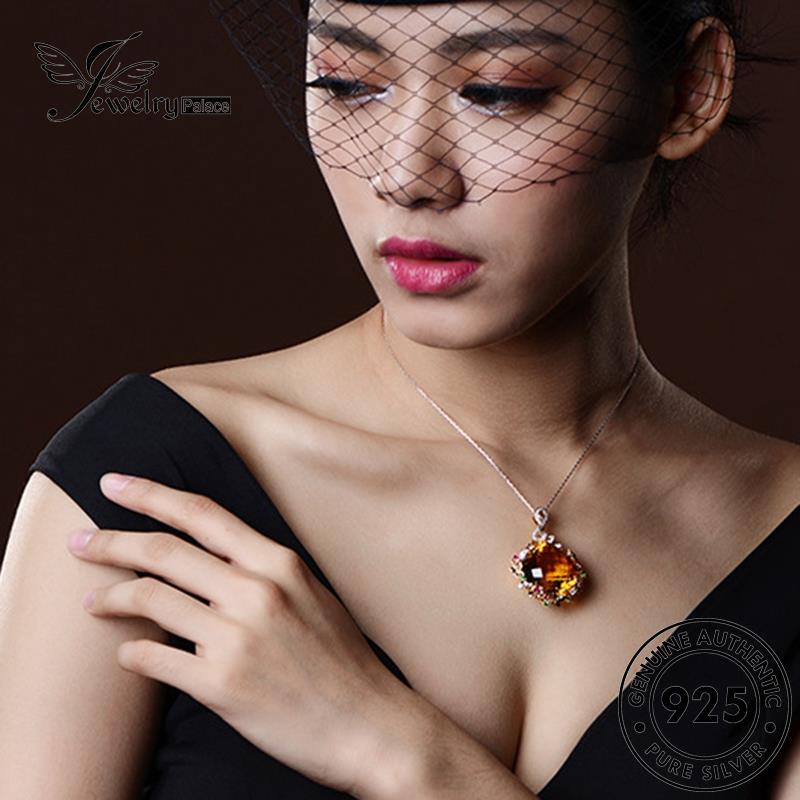 Jewelrypalace Fashion Asli Wanita Kalung Citrine Perak925 N1182