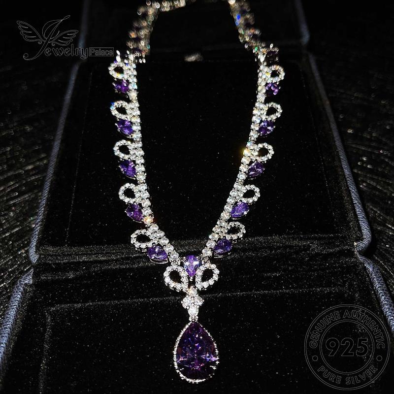 Jewelrypalace Kalung Perak Wanita Amethyst925 Mewah Asli N1277