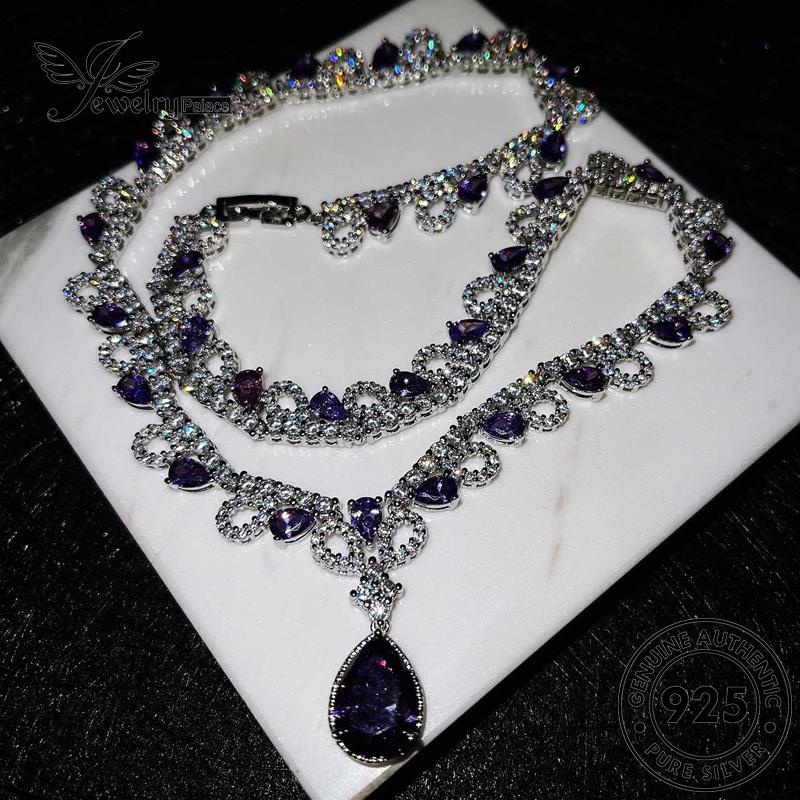 Jewelrypalace Kalung Perak Wanita Amethyst925 Mewah Asli N1277