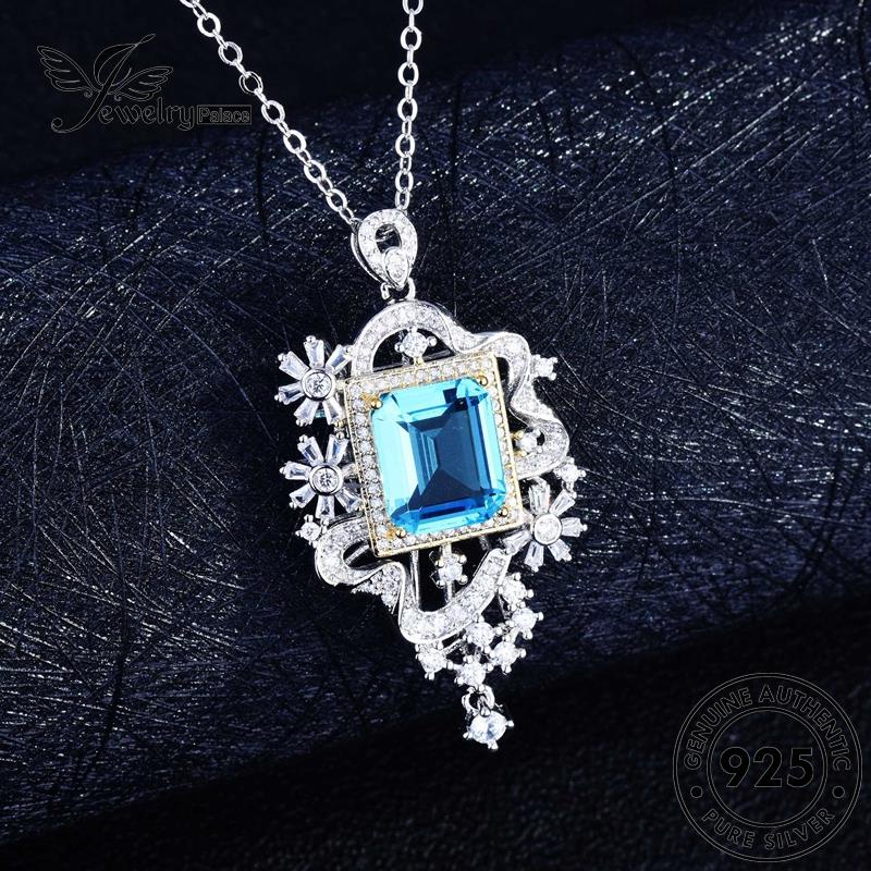 Jewelrypalace 925wanita Asli Kalung Safir Fashion Perak Hollow N1278