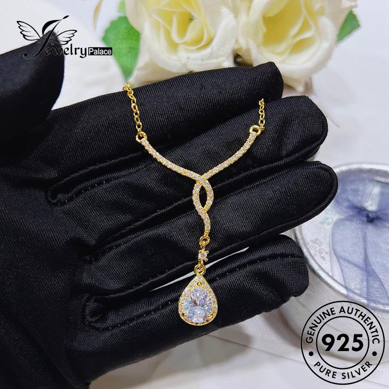 Jewelrypalace Sayap Fashion Emas Malaikat Perak Wanita925 Asli Kalung Berlian Moissanite N1342