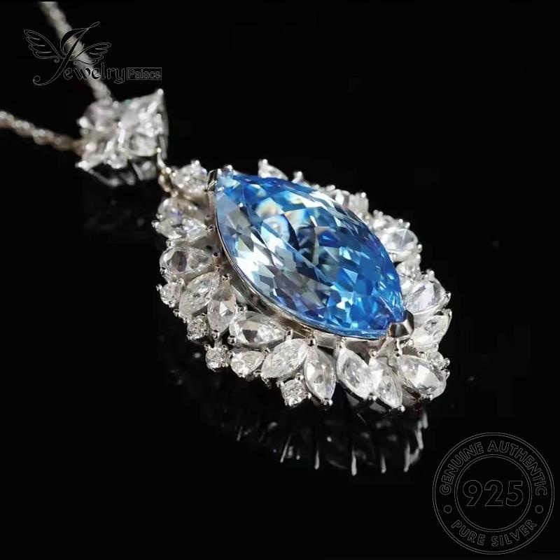 Jewelrypalace Sapphire925 Perak Kuda Asli Wanita Kalung Fashionable Mata N1411