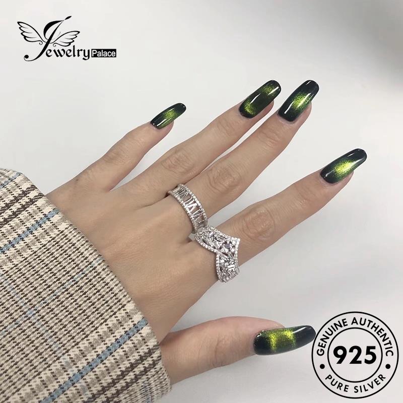 JEWELRYPALACE Original Diamond Cincin Silver Kawin Wanita Moissanite Aksesori korea Perhiasan Perak Murni Silver Nikah Asli 925 Personalized Sterling Crown R780