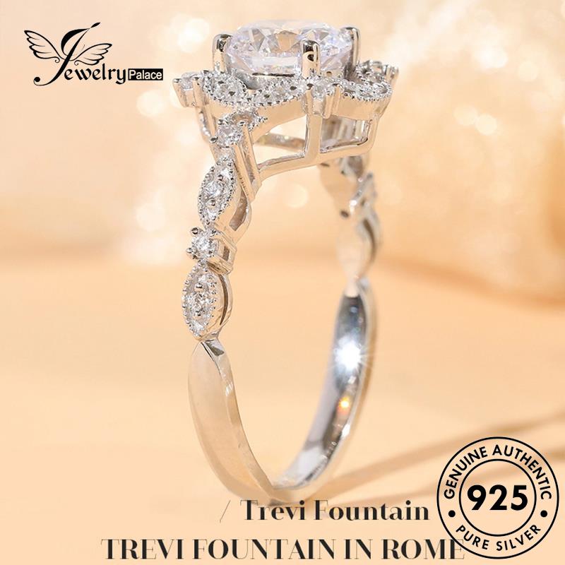 JEWELRYPALACE Nikah Silver 925 Perhiasan Cincin korea Sterling Moissanite Perak Asli Creative Pool Wishing Kawin Wanita Murni Original Diamond Silver Aksesori R1988