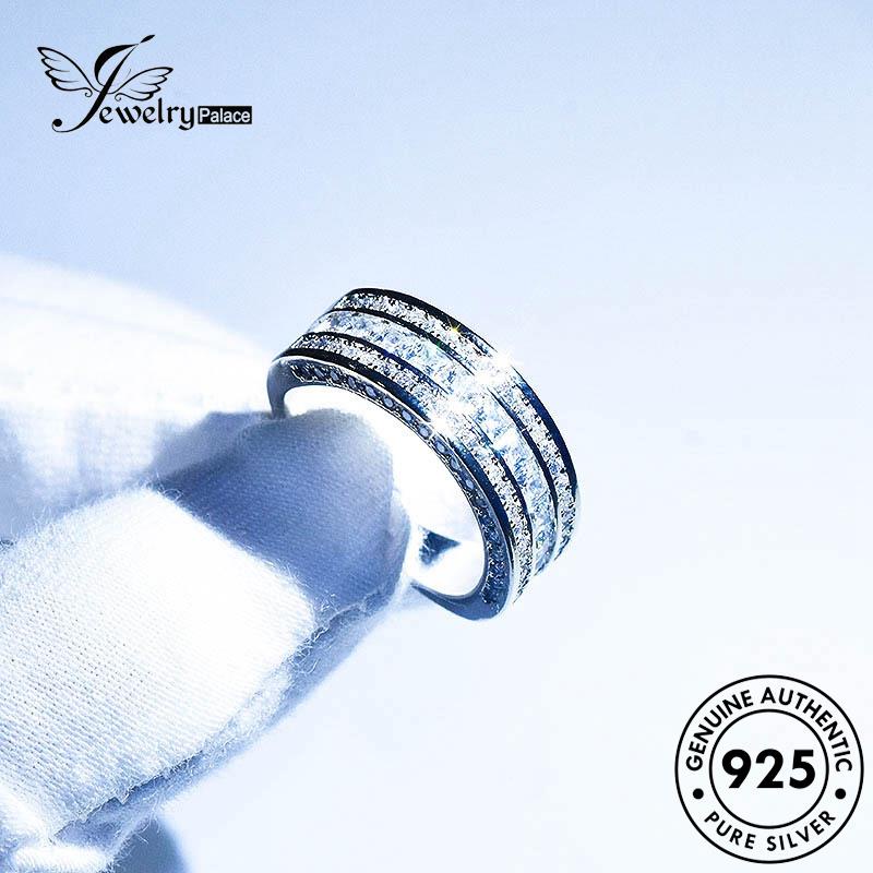 JEWELRYPALACE Fashion Sterling Murni Perak Silver Perhiasan Diamond Kawin Original Moissanite 925 Asli Aksesori Cincin korea Wanita Silver Nikah R2062