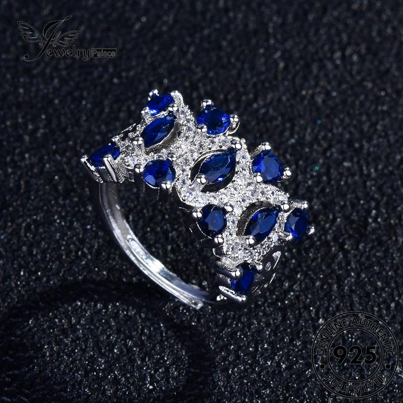 JEWELRYPALACE Aksesori Murni Kawin Sapphire Nikah Perhiasan Original Silver Cincin Silver Creativity Perak Wanita Sterling Asli korea 925 R1997