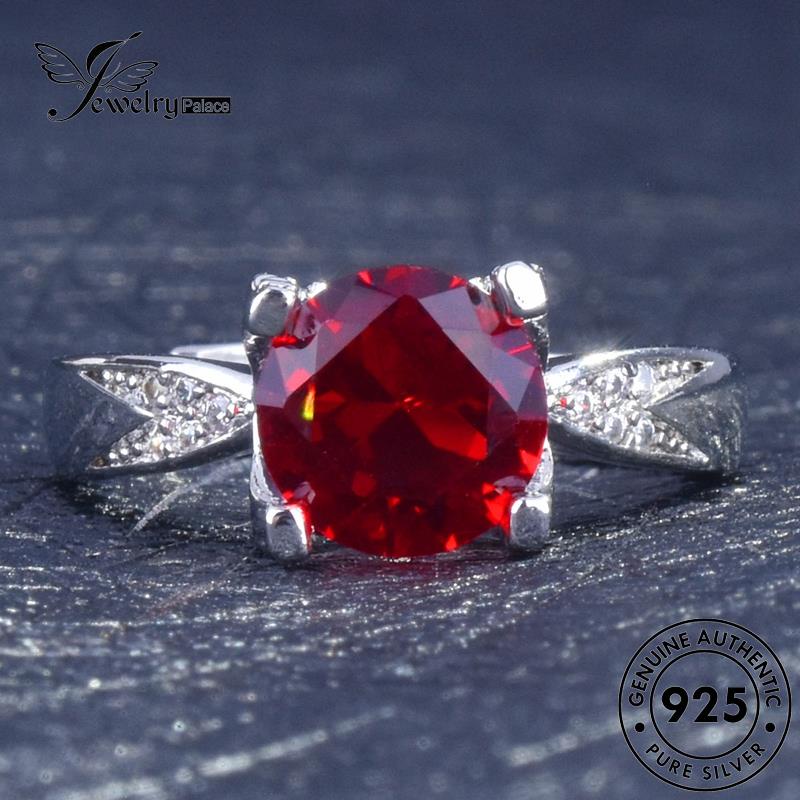 JEWELRYPALACE korea Cincin Color Aksesori Murni Asli Sterling Perak Silver Silver Nikah Gold 925 Perhiasan Ruby Original Wanita Kawin Simple R2164