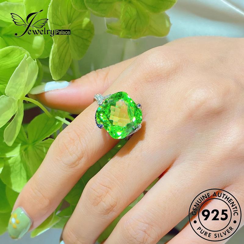JEWELRYPALACE Nikah Aksesori Sterling Wanita Original Asli Perhiasan Perak Cincin Emerald 925 Silver Kawin Creative Murni korea Square Silver R2328