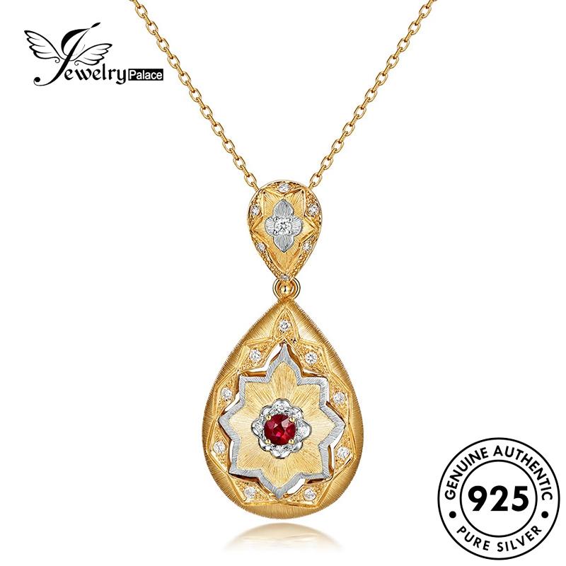 Jewelrypalace Set Wanita925 Perak Asli Temperamen Kalung S191