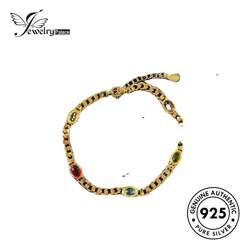 Jewelrypalace Original Kalung Ruby925 Perak Wanita Mewah Set Warna S222