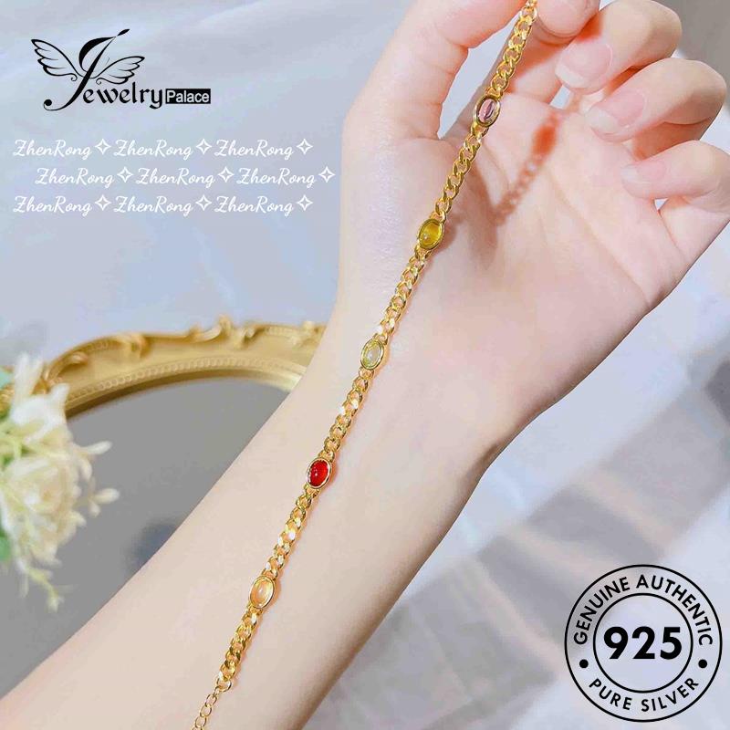 Jewelrypalace Original Kalung Ruby925 Perak Wanita Mewah Set Warna S222