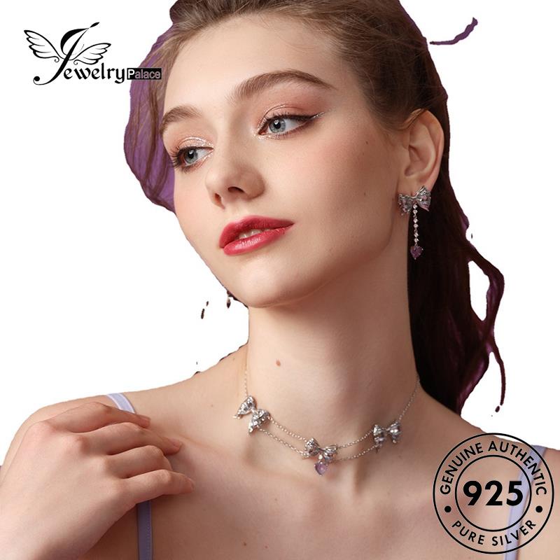 Jewelrypalace Amethyst Set Perak925 Asli Kreatif Jumbai Kalung Wanita S244