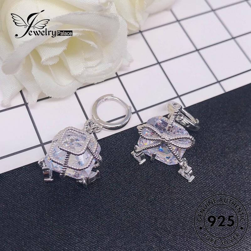 Jewelrypalace Bow Set Moissanite Kalung Wanita Berlian Asli Silver Fashion925 S300