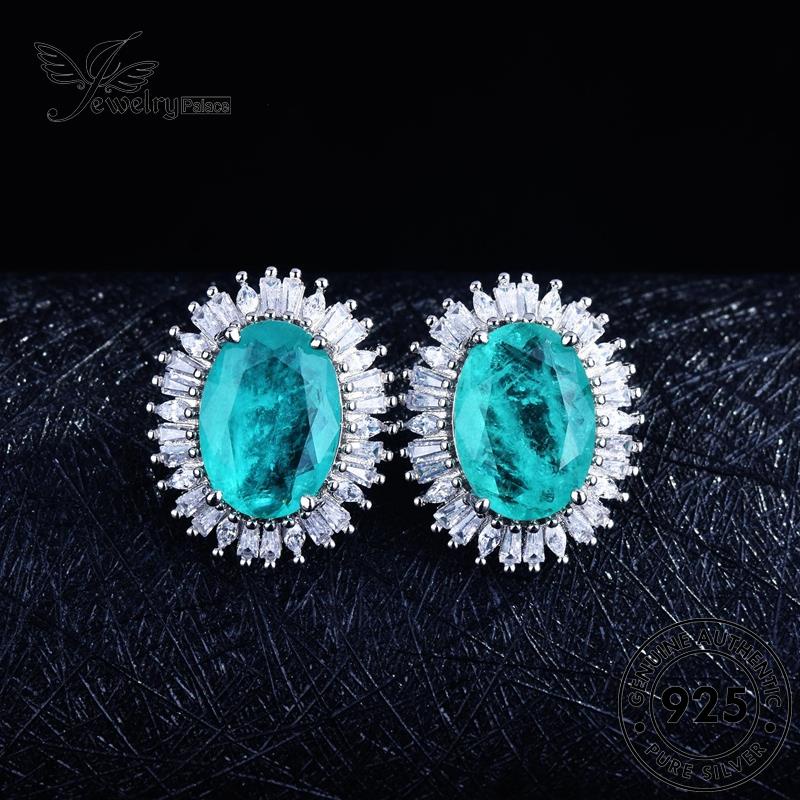 Tempat Perhiasan Wanita Kalung Perak Asli925 Set Fashion Aquamarine S348