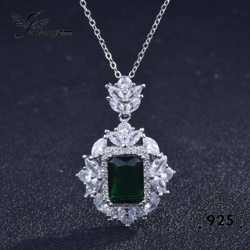 Jewelrypalace Kalung Wanita Kristal Set Perak Mewah925 Asli S423