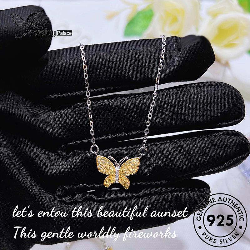 Jewelrypalace Kalung Perak Set Wanita Kupu925 Citrine Asli S449