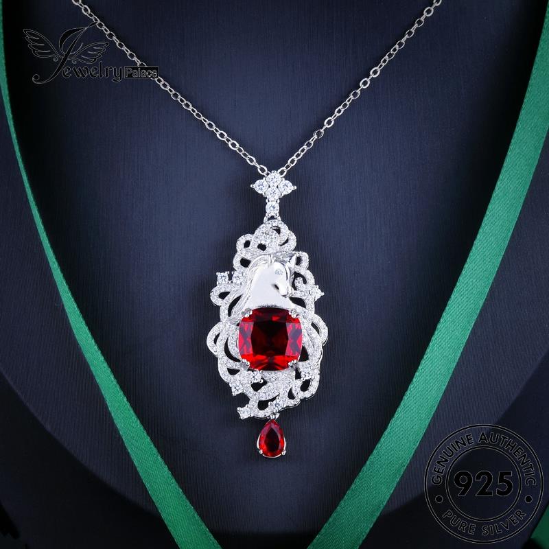 Jewelrypalace Kalung Kepala Kuda925 Set Perak Asli Wanita Emerald S454