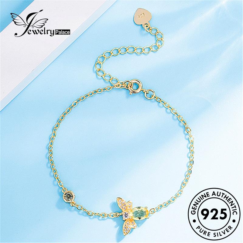 Jewelrypalace Asli925 Bee Fashion Wanita Citrine Gelang Emas Perak B400