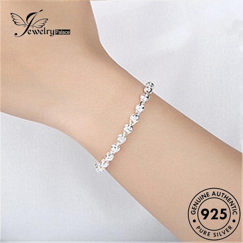 Jewelrypalace Fashion Hollow925 Wanita Gelang Bola Perak Asli B436