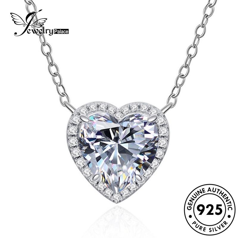 Jewelrypalace Wanita Kalung Perak Berlian Asli Moissanite Fashion925 N299