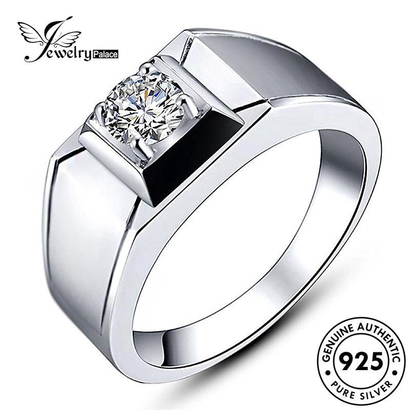 Jewelrypalace Cincin Fashion Berlian Moissanite925 Perak Asli Pria R152