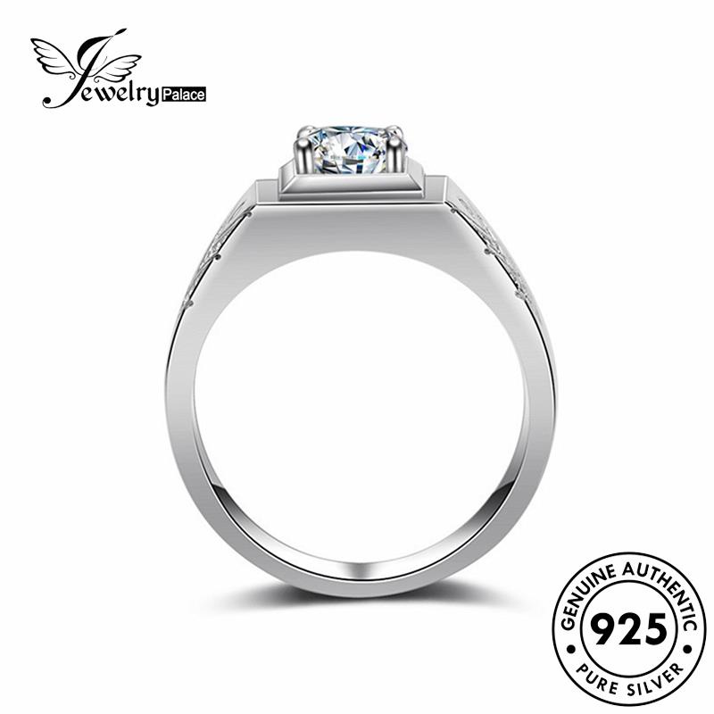 Jewelrypalace Perak925 Moissanite Berlian Fashion Pria Asli Rings R257