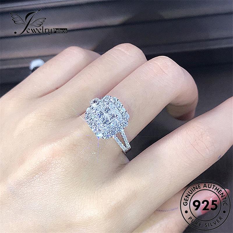 Tempat Perhiasan925 Panah Mendominasi Wanita Cincin Perak Asli Moissanite Hati Dan Berlian R338