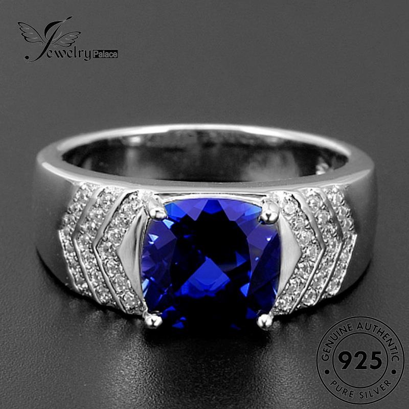 Jewelrypalace Cincin Wanita Temperamen Safir Kotak925 Perak Asli R524