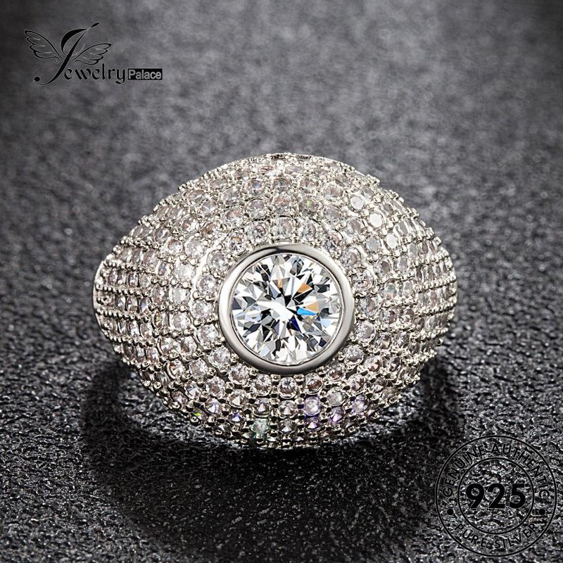 Tempat Perhiasanwanita Berlian Perak Moissanite Cincin Mewah925Asli R541