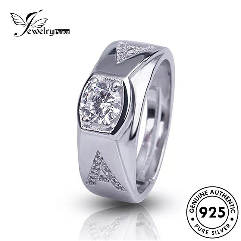 Jewelrypalace Asli Moissanite925 Kepribadian Wanita Perak Berlian A-Line Rings R673