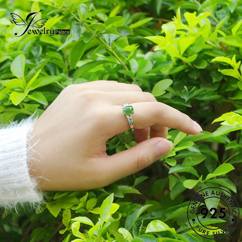 Jewelrypalace Jade Original Cincin Wanita Daun Perak Retro925 R1095