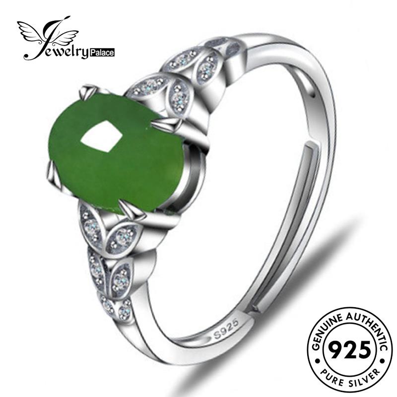 Jewelrypalace Jade Original Cincin Wanita Daun Perak Retro925 R1095