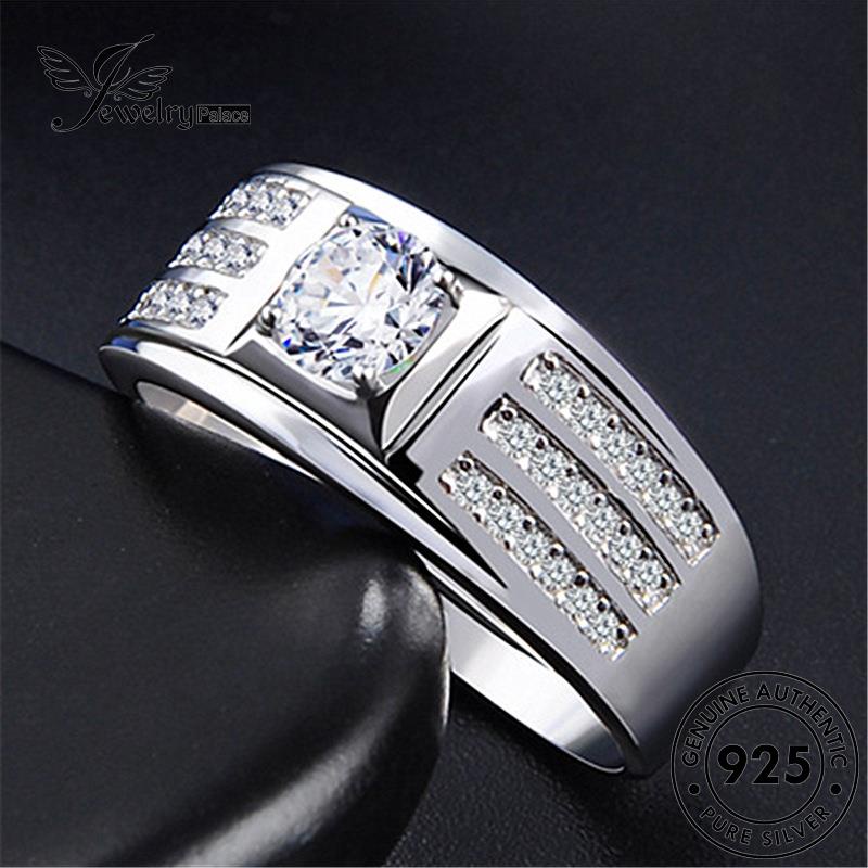 Jewelrypalace Moissanite Berlian925 Wanita Perak Simple Asli Rings R1302