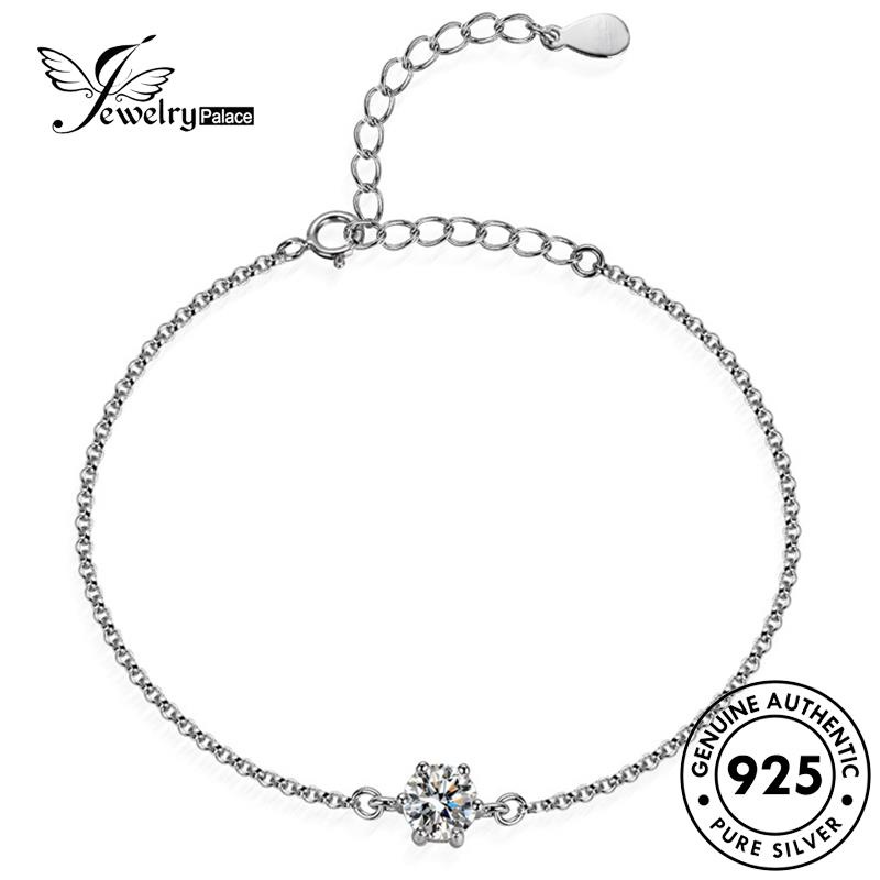 Jewelrypalace Perak Moissanite Enam Gelang Cakar Asli Berlian Klasik925 Wanita B8