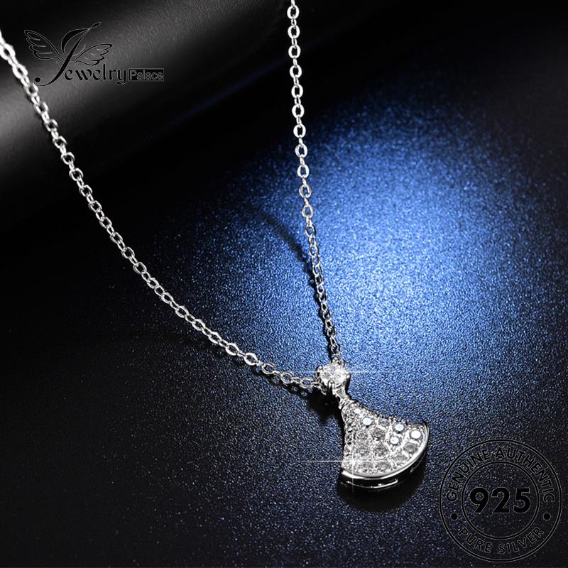 Jewelrypalace Kalung Kipas Berlian Perak Fashion Asli Moissanite925 Wanita N110