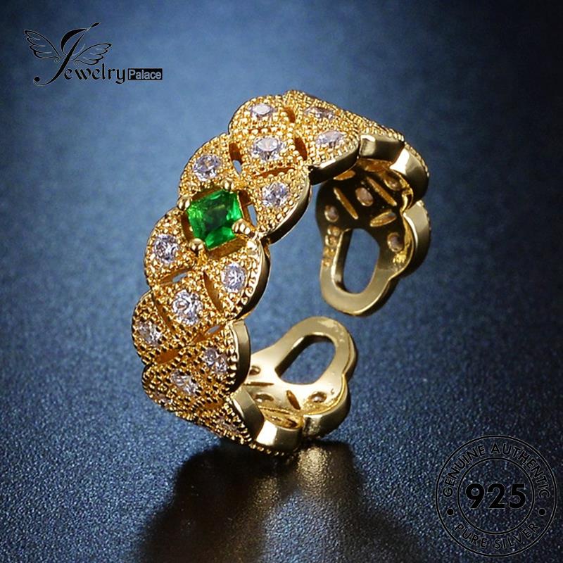 Jewelrypalace Cincin Perak Asli Fashion Wanita Emas Zamrud925 R31