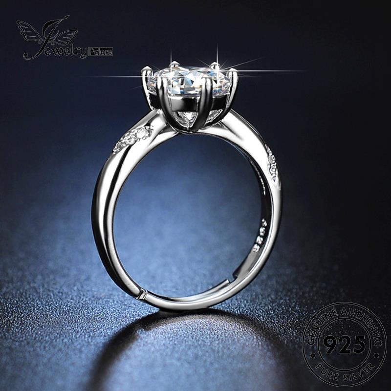 Jewelrypalace Berlian Moissanite Klasik 925cincin Asli Panah Wanita Dan Hati Perak R104