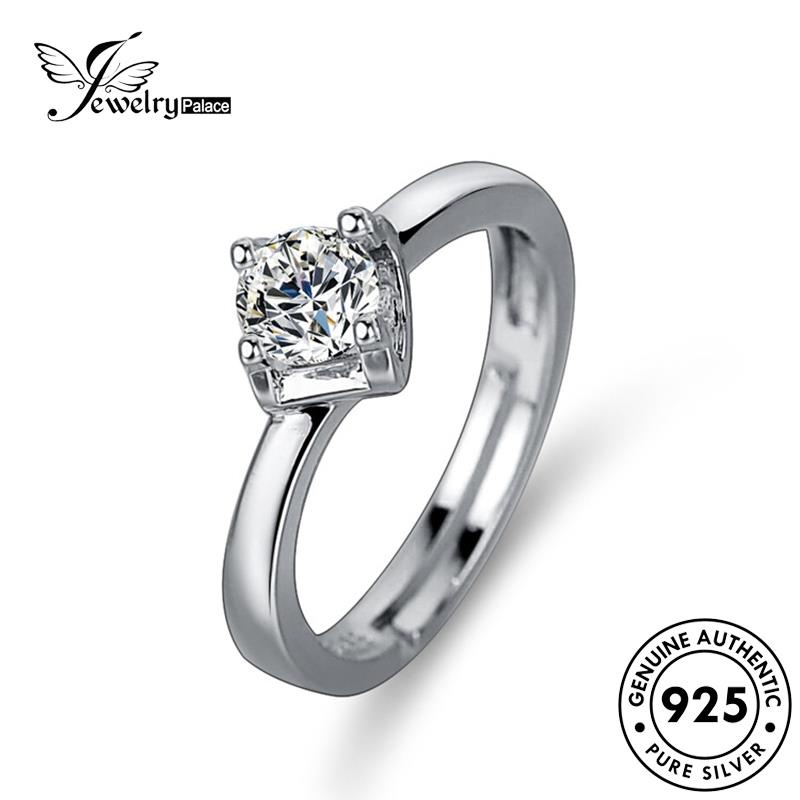 Jewelrypalace Perak Cakar Asli925 Wanita Berlian Cincin Moissanite Empat Kepribadian R417