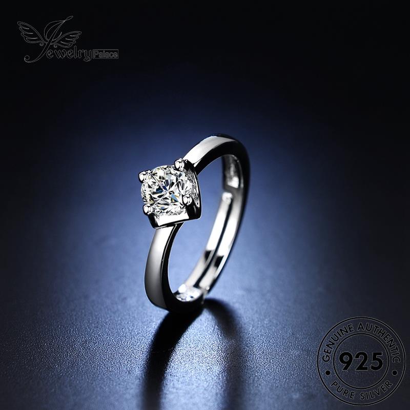 Jewelrypalace Perak Cakar Asli925 Wanita Berlian Cincin Moissanite Empat Kepribadian R417