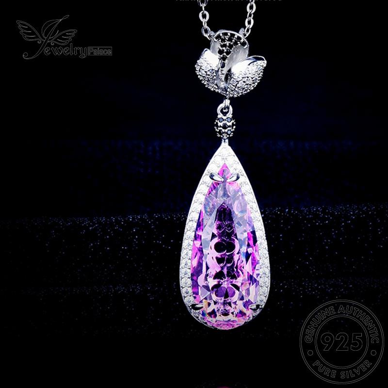 Jewelrypalace Perak925 Kalung Tetes Air Amethyst Wanita Asli Indah N1596