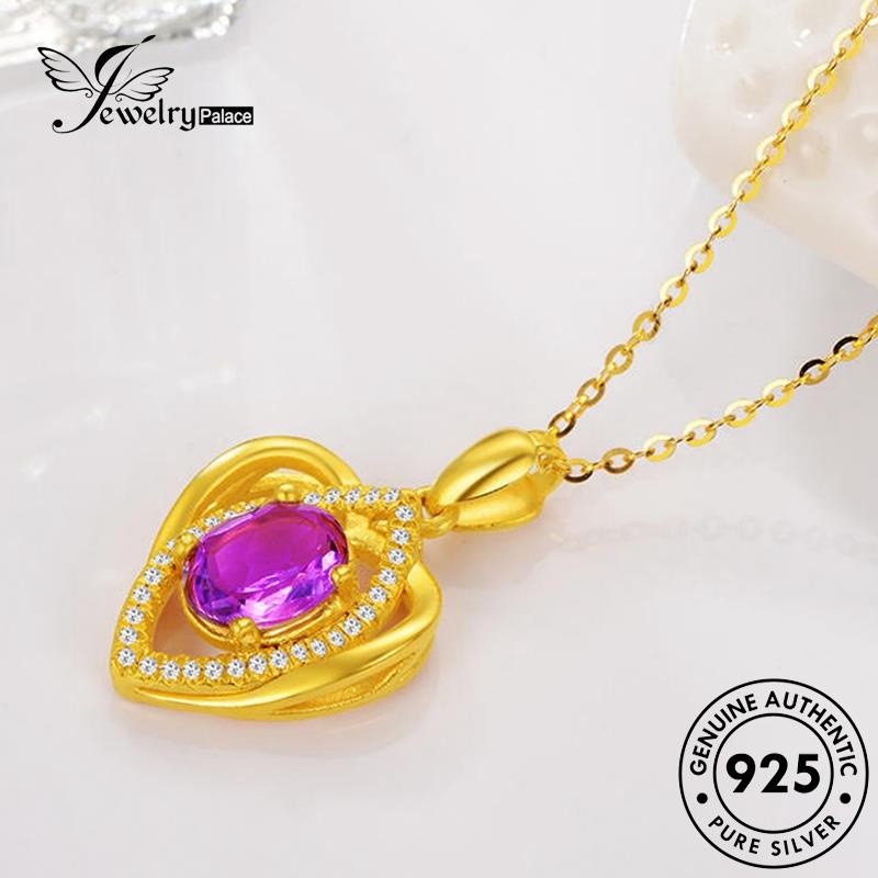 Jewelrypalace Kalung Amethyst Simple Perak Asli925 Wanita N1119