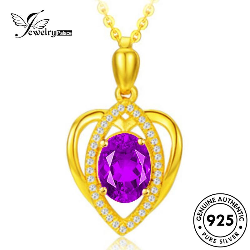 Jewelrypalace Kalung Amethyst Simple Perak Asli925 Wanita N1119