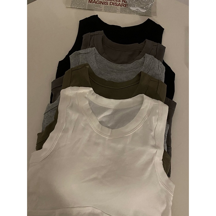 Red Rompi berbentuk I Eropa dan Amerika dengan bantalan dada suspender wanita musim panas gaya Amerika atasan olahraga hitam pendek dengan pakaian dalam dan pakaian luar