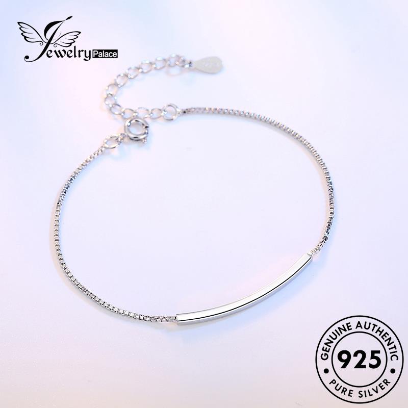 Jewelrypalace Bentuk925 Wanita Lengkung Gelang Simple Perak Asli B23