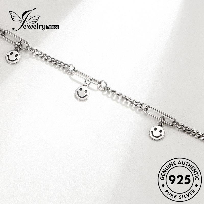 Jewelrypalace Smiley Gelang Perak925 Asli Wanita Retro B218