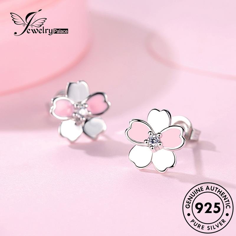 Jewelrypalace Stud Bunga Asli Perak Simple Wanita925 Anting E37