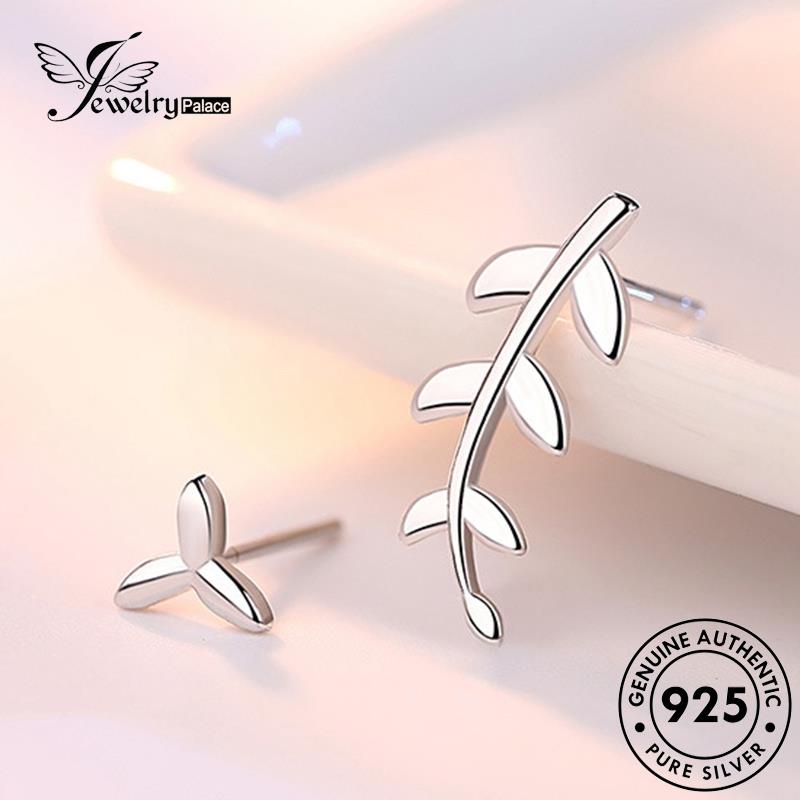 Jewelrypalace Perak Wanita Temperamen Stud 925daun Asli Anting E69