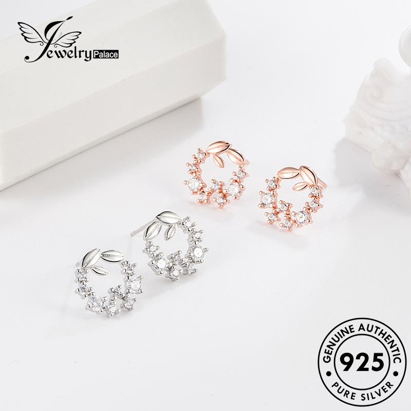 Jewelrypalace Anting Emas Wanita Stud Asli Moissanite Bunga925 Perak Fashion Berlian E117