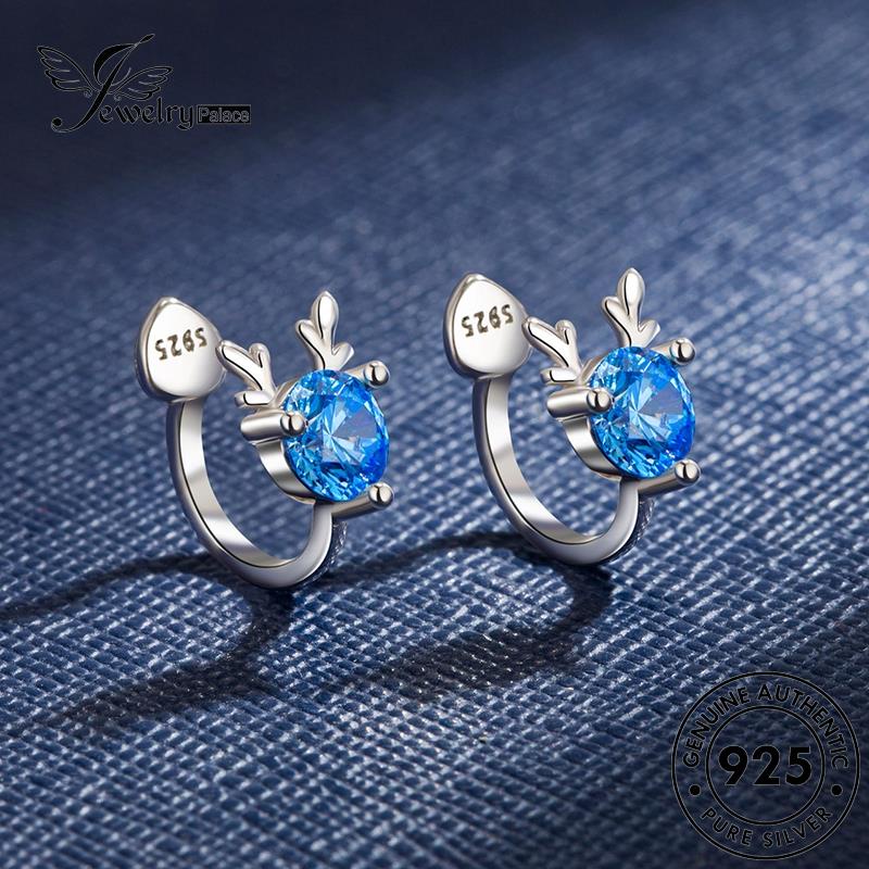 Jewelrypalace Sapphire Perak925 Wanita Anting Tusuk Kepribadian Asli Elk E149